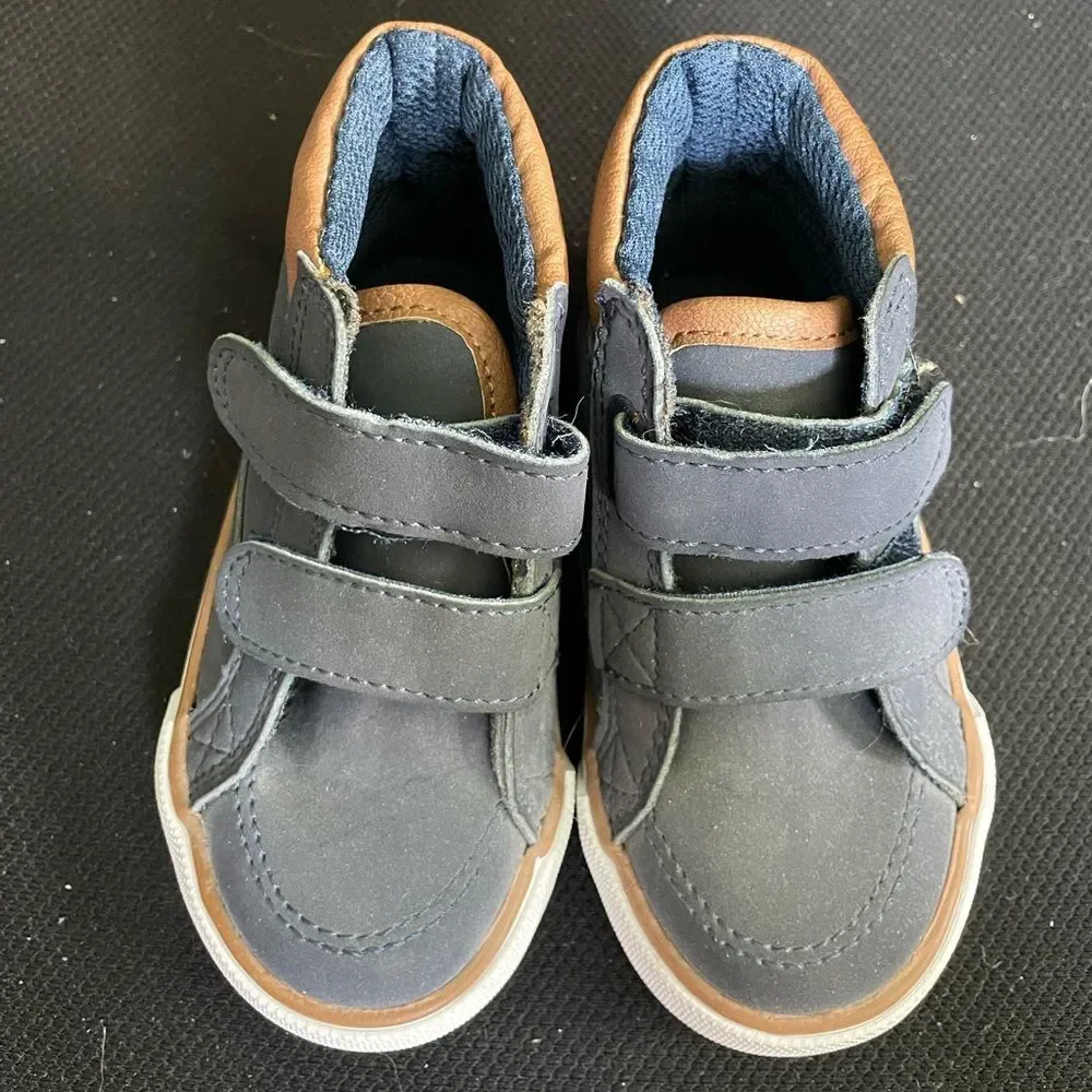 The Children’s Place Boys Toddlers Kids High-Top Sneakers Blue Brown SZ 6